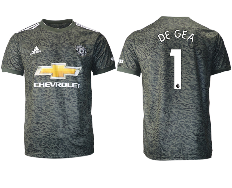 Men 2020-2021 club Manchester United away aaa version #1 black Soccer Jerseys